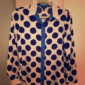 NWT Ann Taylor Polka Dot Blouse